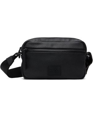 HUGO Grained Faux-Leather Bag - Black