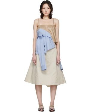 Maison Mihara Yasuhiro Shirts Combined Camisole - White