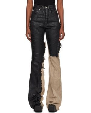 Rick Owens Off- Concordians Bolan Bootcut Jeans - Black