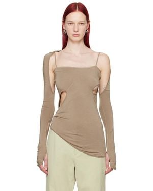 Post Archive Faction PAF 6.0 Centre Long Sleeve T-Shirt - Brown
