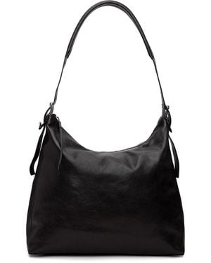 Lemaire Belted Leather Tote - Black