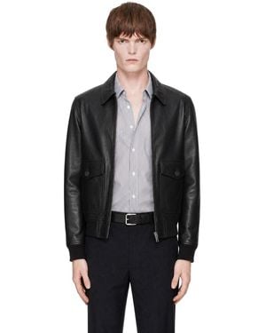 A.P.C. Short Leather Jacket - Black