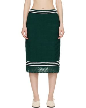 B.B. Wallace Kienholz Midi Skirt - Green
