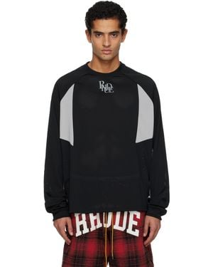 Rhude Mesh Moto Ls T-Shirt - Black
