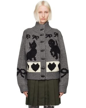 OPEN YY Pet Club Cardigan - Grey