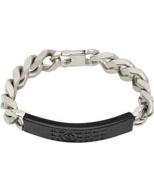 MM6 by Maison Martin Margiela Id Tag Bracelet - Black