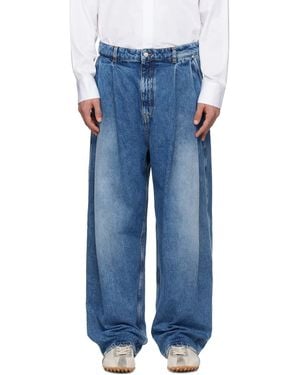 Hed Mayner Pleated Jeans - Blue