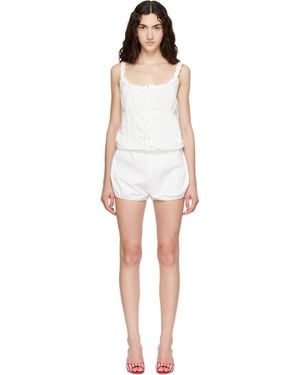 Fruity Booty Broderie Jumpsuit - White