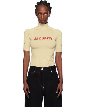 Pushbutton 'Security' Pocket Top - Black