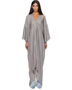 Rick Owens Tower Tommykite Maxi Dress - Gray