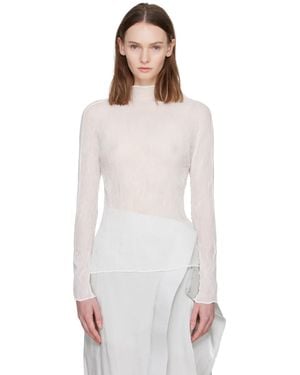 Issey Miyake Chiffon Twist Top - White