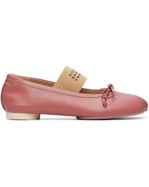 MM6 by Maison Margiela Anatomic Numeric Ballerina Flats - Pink
