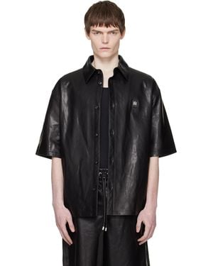 Amiri Ma Oversized Leather Shirt - Black