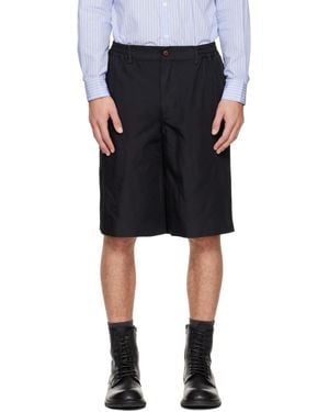 Comme des Garçons Polyester Twill Garment Dyed Shorts - Black