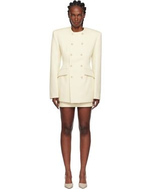 Wardrobe NYC オフホワイト Rosie Huntington-Whiteleyエディション Blazer ミニワンピース - ブラック