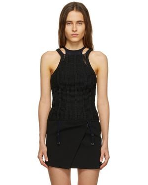 Dion Lee Open Crochet Tank Top - Black
