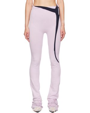 OTTOLINGER Pantalon De Détente Drapé Mauve À Effet Usé - Violet