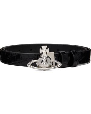 Vivienne Westwood Orb Buckle Belt - Black