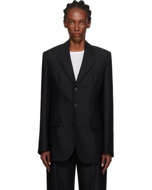 Wardrobe NYC Light Longline Blazer - Black