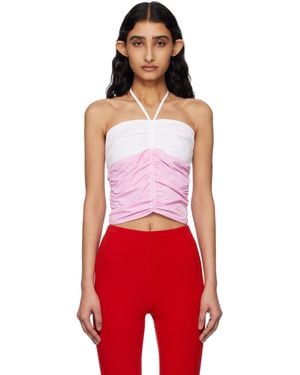 Kijun Off- Shirring Halter Top - Red