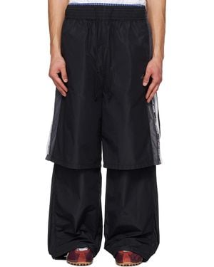 we11done Triple Layered Track Trousers - Black