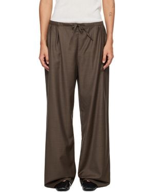 Loulou de Saison Cove Lds Elastic Waisted Pants - Brown