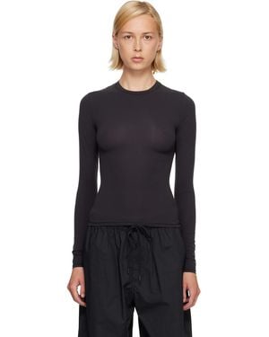 Skims Fits Everybody Long Sleeve T-Shirt - Black