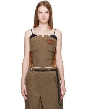 ANDERSSON BELL Trouser Custom Bustier Top - Brown