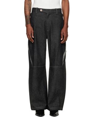 NULLUS Low Poly Shift Jeans - Black