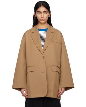 Cordera Tan Oversized Blazer - Natural