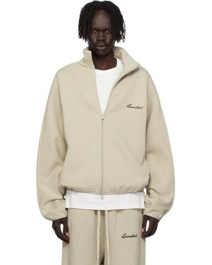Fear Of God Blouson De Survêtement Taupe En Molleton À Coupe Moderne - Neutre