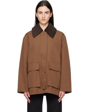 Ganni Twill Jacket - Brown