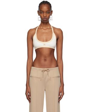 Courreges White Contrast Bra - Black