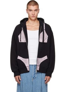 VAQUERA Trompe L'Oeil Hoodie - Black