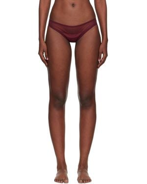 Yasmine Eslami Burgundy Serena Thong - Red