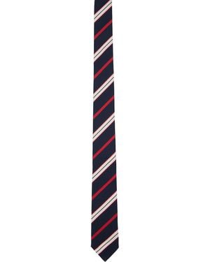 Thom Browne Rep Stripe Classic Tie - Black