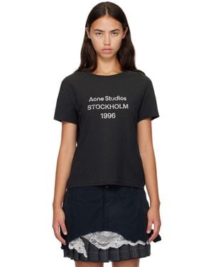 Acne Studios Printed Logo T-Shirt - Black