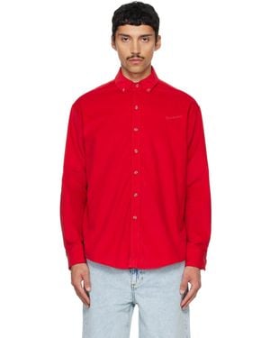Sanderlak Oversized Baby Cord Shirt - Red