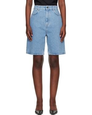 Loulou de Saison Isu Lds Denim Shorts - Blue