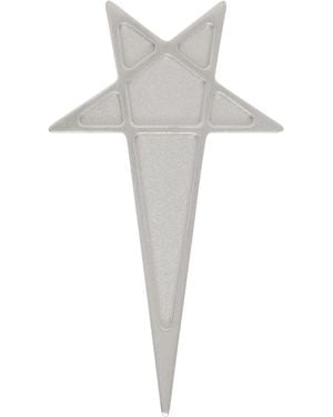Rick Owens Temple Pentagram Lapel Pin - White