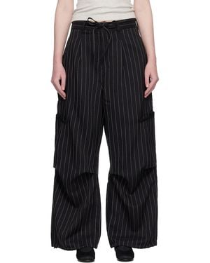 Y-3 Pinstripe Ut Straight Leg Trousers - Black
