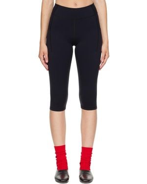 Literary Sport Lena Capri Running Leggings - Blue