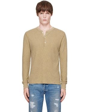 RRL Waffle-Knit Henley - Natural