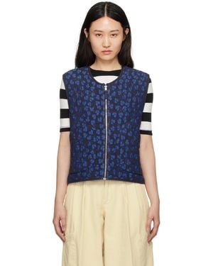 YMC Jackie Reversible Vest - Blue