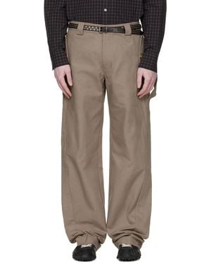 Commission Taupe Rave Cargo Trousers - Brown