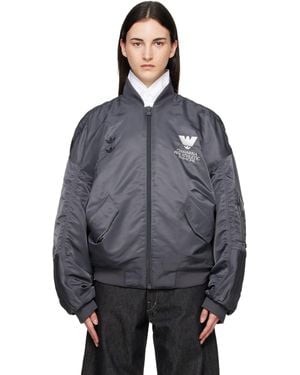 Willy Chavarria Adidas Originals Edition Bomber Jacket - Blue