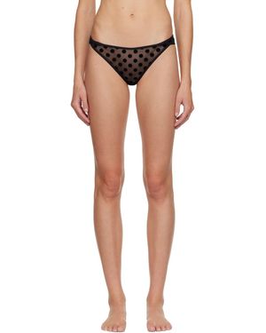 Fruity Booty Polka Flock Briefs - Black