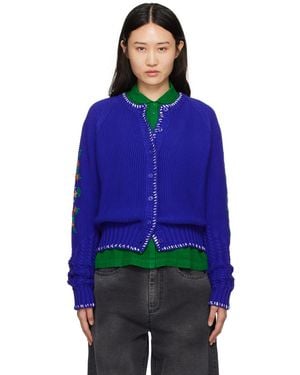 YMC Cardigan lotus bleu