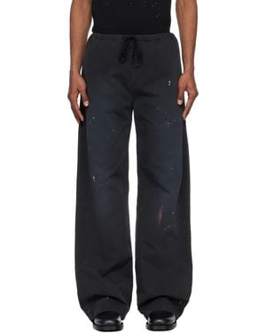 MM6 by Maison Martin Margiela ブラック コットン トラウザーズ