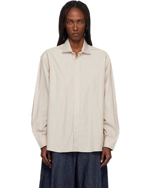 Baserange Taupe Claude Shirt - White